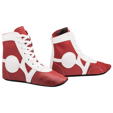 Купить Обувь для самбо SM-0102, кожа, красный Rusco в Дигоре 
