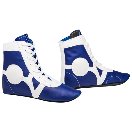 Купить Обувь для самбо SM-0102, кожа, синий Rusco в Дигоре 